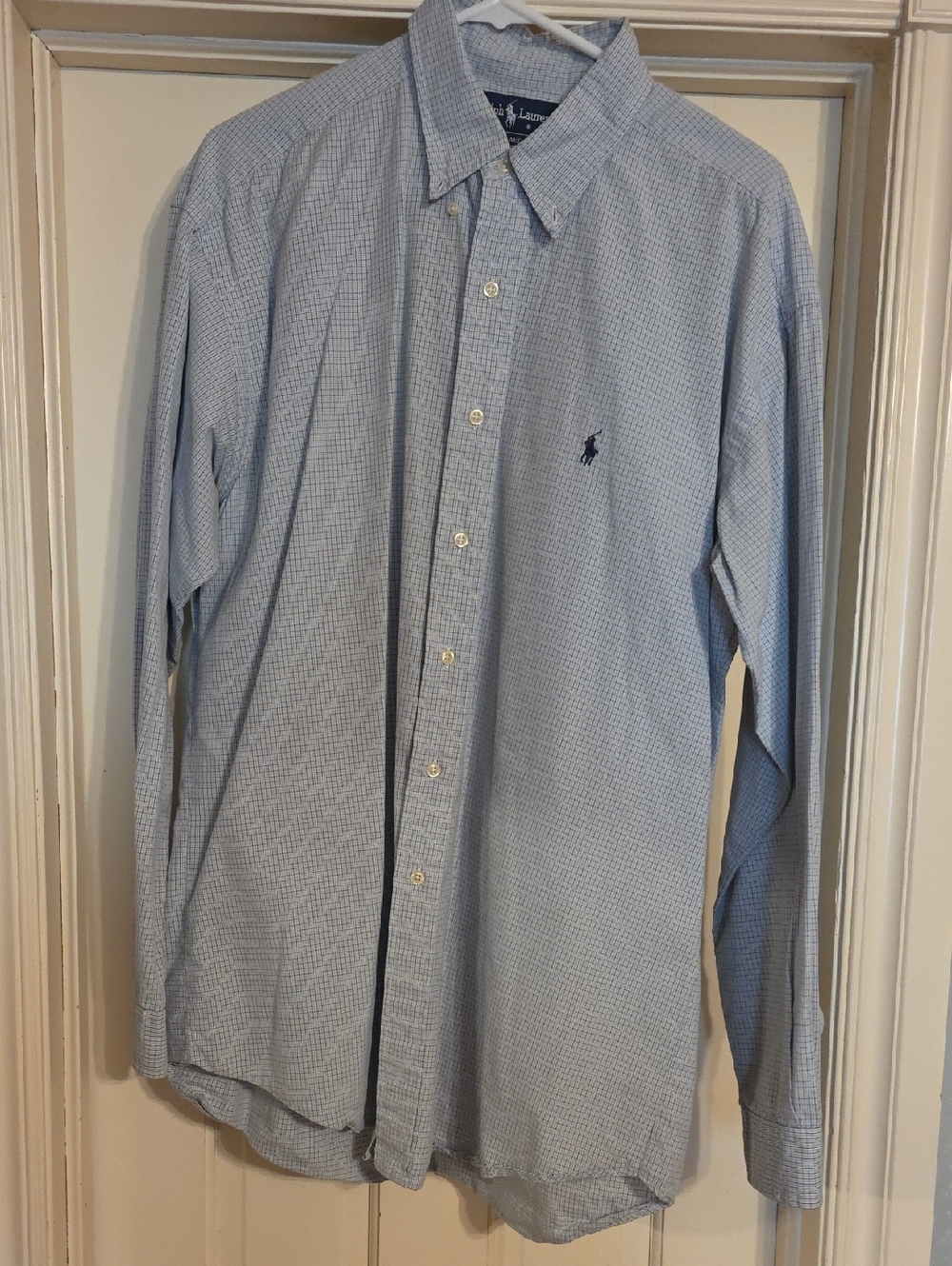 Ralph Lauren Light Blue Micro-Check Button-Down Shirt